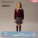 Teenie Weenie Kids小熊童裝24秋男女童經(jīng)典百搭休閑圓領(lǐng)羊毛毛衣 酒紅色 110 cm