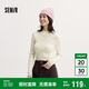 森馬（Semir）毛衣女冬季舒適緊身半高領(lǐng)正肩純色羊毛衫顯瘦打底衫101724107003