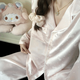 JIOESC睡衣女長(cháng)袖可外穿2025新款春秋季冰絲高級感kitty貓家居服兩件套 粉色波點(diǎn)kt貓【長(cháng)袖套裝】 XL 【 120-140斤】