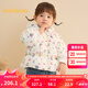巴拉巴拉兒童羽絨服連帽女童冬季童裝時(shí)髦萌 白花色調(diào)00310-白鴨絨 100cm 充絨量79g