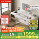 樂(lè )歌電動(dòng)升降桌電腦桌雙電機站立辦公家用寫(xiě)字書(shū)桌 E3/1.4m雅白色套裝