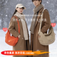 BLACKKISS中美品牌女包斜挎包帆布包餃子包女旅行包休閑包戶(hù)外包男包通用包 卡其色大號（建議男生或高個(gè)子女生拍）（優(yōu)質(zhì)版本）大