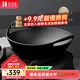 歸.禾器 鑄鐵鍋雙耳少油煙無(wú)涂層老式加厚家用炒鍋電磁爐通用炒菜鍋 無(wú)涂層炒鍋-木蓋款 36cm