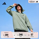 adidas情侶款涼感拒水防曬UPF50+連帽防曬衣夏季阿迪達斯輕運動 銀灰綠     S