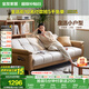 全友家居 現(xiàn)代簡約布藝沙發(fā)床一體兩用直排式折疊沙發(fā)客廳家用111116