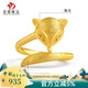 首愛(ài)黃金戒指女足金999狐貍戒指開(kāi)口可調節尾戒活口戒七夕情人節禮物 4.28g