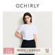 歐時力OCHIRLY 愛心刺繡短袖t恤女圓領(lǐng)休閑百搭上衣2025夏季新品 白色 S