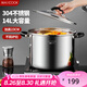 美廚（maxcook）湯鍋304不銹鋼 復底高湯鍋30cm 燃氣爐電磁爐通用MCT4893