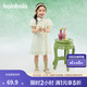 巴拉巴拉女童連衣裙2025新款兒童裙子夏精致立領(lǐng)國(guó)風(fēng)連衣裙新中式 綠色調(diào)00344 130