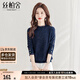 絲柏舍木耳邊打底衫2025秋裝新款女裝網(wǎng)紗拼接長(zhǎng)袖短款上衣