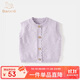 班喜迪兒童馬甲春秋款嬰兒衣服女童毛衣開衫寶寶背心小童秋季外穿上衣服 紫色 90