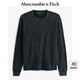 ABERCROMBIE & FITCH男裝25春季美式復(fù)古舒適百搭寬松華夫格圓領(lǐng)長袖T恤KI124-4532 黑色 M (180/100A)