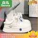森馬（Semir）原創(chuàng  )設計星星小白鞋女2025秋季透氣鞋子百搭休閑厚底板鞋女鞋可定 白色不加絨【升級款】 38