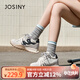 卓詩(shī)尼7.5cm內增高德訓鞋女厚底2025秋季新款阿運動(dòng)鞋甘小個(gè)子 米/黑 38