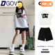 DGOV學(xué)院風(fēng)夏季新款套裝女學(xué)生日系寬松短袖T恤休閑短褲套裝運(yùn)動(dòng)上衣 白色短袖+短褲 【套裝】 XS 【推薦55-70斤】