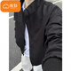 棉致美式復(fù)古飛行員夾克男2025春秋季潮流潮牌新款寬松立領(lǐng)棒球服外套 H510黑色【高品質(zhì)39】 XL 125-140斤