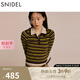 SNIDEL秋冬翻領(lǐng)簡約條紋polo針織衫上衣兩件套SWNT245096 深棕色 均碼 F （F）