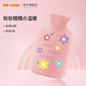 samply熱水袋注水女生大號灌水暖寶寶防爆加厚學(xué)生暖手禮物 1800ML粉+粉底印花布套