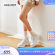 NINE WEST/玖熙小白鞋女休閑鞋系帶厚底增高百搭女鞋 NR510809CK 白色36