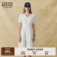 Teenie Weenie小熊女裝白色連衣裙2025夏季新款優(yōu)雅浪漫法式茶歇中長裙 白色 S