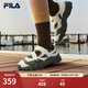 斐樂(lè )（FILA）官方女鞋歐客漫涼鞋2025夏季新款瑪麗珍涼拖魔術(shù)貼鞋子 古白色/橄欖綠色-AO 38