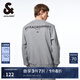 杰克·瓊斯（JACK&JONES）春季男裝衣服潮流字母純棉上衣運動衛(wèi)衣長袖打底衫多色衛(wèi)衣套頭衫 C41 珍珠花灰 M 175