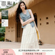 香影牛仔馬甲女2025夏季新款水洗復(fù)古丹寧風(fēng)疊穿圓領(lǐng)休閑無袖上衣 牛仔藍(lán) XL 170/92A/125-140斤