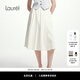 Laurèl【棉】25春新款棉質(zhì)A字中長款傘裙女LWD361Q00200 純凈白 S 160/66A