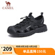 駱駝（CAMEL）戶外休閑運動涼鞋包頭洞洞沙灘鞋男 G13M076011 黑色 42
