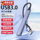 颯望德國品牌USB擴展塢3.0集線(xiàn)器多口無(wú)線(xiàn)轉換接頭typec筆記本臺式電腦hub家用辦公插頭一拖四拓展塢 灰色|USB3.0接口【文件傳輸|移動(dòng)硬盤(pán)|U盤(pán)等
