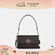 蔻馳（COACH）【禮物】奧萊女士夏季女包經(jīng)典標(biāo)志老花BRYNN單肩斜挎包麻將包 IM/胡桃木色/黑色