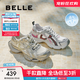 百麗（Belle）快樂(lè )星球機能風(fēng)厚底老爹鞋女25秋新透氣大網(wǎng)孔休閑鞋B2736CM5 朋克星宇-灰色/金 38 (240mm)