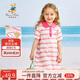 Classic Teddy精典泰迪女童連衣裙兒童polo裙中小童裝短袖淑女裙 玫紅 90 