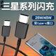 超琰適用三星數(shù)據(jù)線快充s21 ultra/s20/+/fe/note20/10/a90充電線三星s22 s23雙type-c數(shù)據(jù)線+ 三星快充數(shù)據(jù)線1.5米