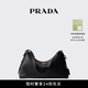 PRADA/普拉達(dá)【禮物】女士Prada Aimée大號(hào)牛皮革單肩包手提包 黑色