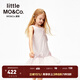little MO&Co.原紗防曬500+ little moco童裝25夏新款女童立體蝴蝶結(jié)無(wú)袖連衣裙 裸紫色 140 140/68