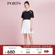 PORTS寶姿商場(chǎng)同款春夏新款簡(jiǎn)約通勤純棉短袖T恤女SD8N012WCC027 黑色 M