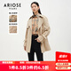 艾諾絲雅詩(shī)商場(chǎng)同款春秋新品系帶收腰小個(gè)子棉質(zhì)風(fēng)衣外套中長(cháng)款10822137A 奶茶棕 S