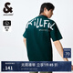 杰克·瓊斯（JACK&JONES）25年男裝春夏重磅純棉寬松休閑多色短袖T恤男小眾個(gè)性上衣情侶款 E52園林綠色 M