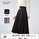 秋水伊人新中式馬面裙半身裙年冬季新款女國(guó)風(fēng)改良百搭中長(zhǎng)裙 黑色 M