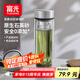 富光尊爵玻璃杯 男女士雙層水杯 高硼硅玻璃 304茶隔杯子泡茶杯400ml