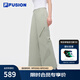 斐樂（FILA）FUSION斐樂趙露思同款梭織長褲女2025夏季新款時尚寬松休閑工裝褲 鉛筆灰-DY M 165/66A/M