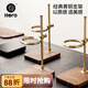 Hero 手沖咖啡架 純銅濾杯架 手沖壺滴濾專(zhuān)用支架黑胡桃木底座 手沖支架-黃銅【新款】