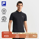 FILA 大滿貫POLO|斐樂官方男裝針織POLO2025夏新款網(wǎng)球運(yùn)動(dòng)抗菌短袖 深黑-BK L 175/96A/L