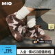 MIO米奧薄底德訓(xùn)鞋女2025秋季新款高幫運(yùn)動(dòng)拼色雙鞋帶時(shí)尚休閑鞋 咖啡/粉色 36 (230mm)