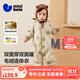 迷你巴拉巴拉嬰兒連體衣棉服外出幼兒衣服保暖雙面絨兩面穿外套2025冬新款 咖色調(diào)00355 80cm