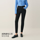 太平鳥(niǎo)高腰修身小腳牛仔褲2025年秋冬新款高彈發(fā)熱磨毛牛仔鉛筆褲* 牛仔深黑 M 160