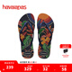 havaianas哈唯納 Tropical印花夾腳人字拖夏季海邊度假平底女士沙灘涼拖鞋 新色4368-海軍/海軍 39-40 巴西碼