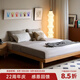 NORHOR北歐表情/日式復(fù)古簡(jiǎn)約/素住無(wú)床頭齊邊實(shí)木雙人床/床架G C款本色櫸木/內(nèi)嵌款 現(xiàn)貨 1500mm*2000mm框架結(jié)構(gòu)