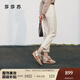 莎莎蘇【明星同款】春夏透氣輕便厚底女鞋內(nèi)增高復(fù)古阿甘鞋運動休閑增高 深棕色/淺杏色 36